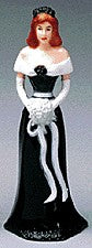 Bridesmaid - Black Dress - 4-1/2" Tall, 12 Count