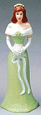 Bridesmaid -A.A. Green Dress - 4-1/2" Tall, 12 Count