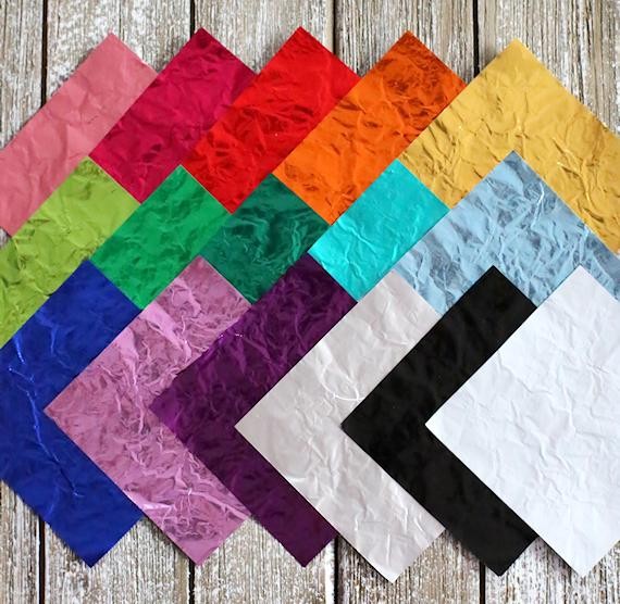 Confectioner's Foil Square Candy Wrappers - 6" x 6"