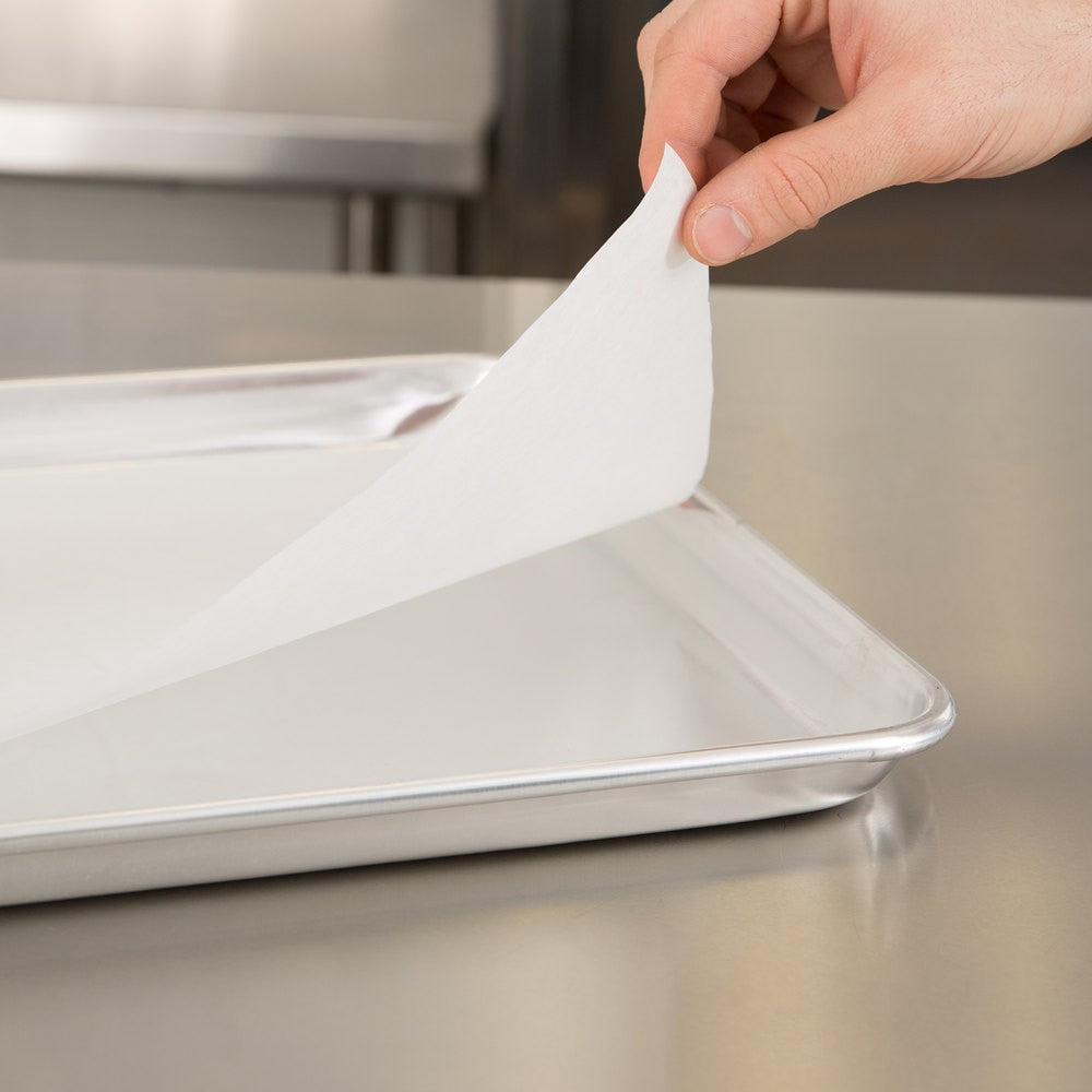 Quilon-Coated Parchment Paper - 12" x 16" Half Sheet - White