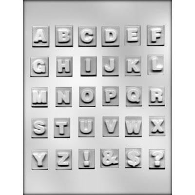 Square Alphabet Mint Chocolate Mold