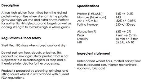American Artisan Wheat™ -- Unbleached Hi-Gluten Flour, for extra-chewy breads, 14.2% Protein, Packaged in a Reusable Stand Up Barrier Bag