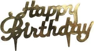 Happy Birthday Gold Script - 72 Count