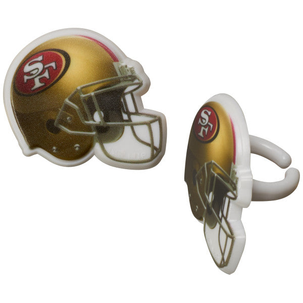 NFL Team Helmet Cupcake Rings - 144 ct