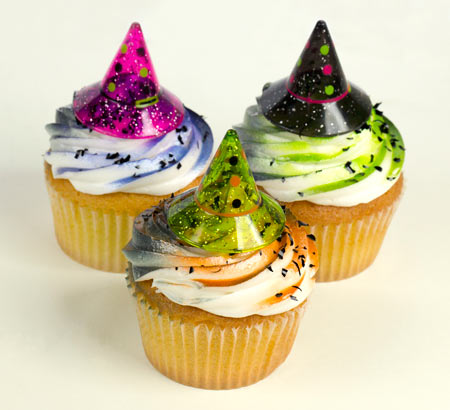 Mini Witch Hat - Assorted Colors - Cupcake Topper - 72 Count