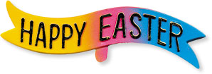 Happy Easter Rainbow Banner, 24 pack