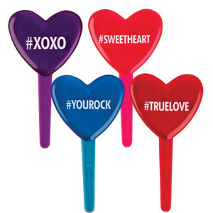 Talking Heart Picks - Asst. 12 or 72 pcs