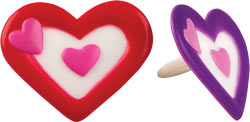 Double Heart Rings - Asst. 12 or 72 pcs