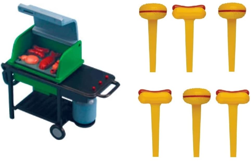 Barbecue Grill with Hamburger and Hotdog Picks Kit