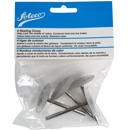 Ateco 1449 2" Stainless Steel Cake Pan Heating Cores - 4 pack