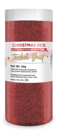 Tinker Dust Edible Glitter Refill Jar- Christmas Red