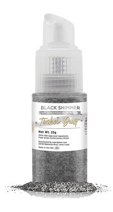 Tinker Dust Edible Glitter Spray Pump Bottle- Black