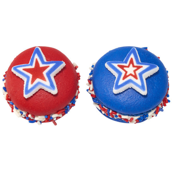 Large Patriotic Stars Assortment Sugar Decorations 120ct