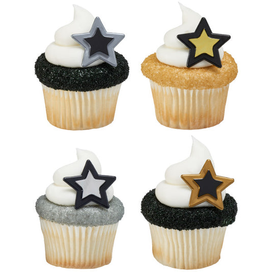 Grad Star Cupcake Rings - 144 ct.