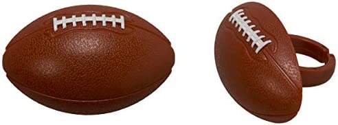 Oasis Supply, Football Cupcake Rings (24) and Football Stickers (24) - 48 Total Pieces