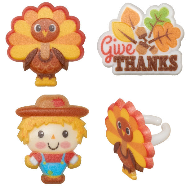 Harvest Friends Cupcake Rings - 12ct