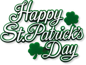 Happy St. Patrick's Day Plaque, 3", Available in a 12 or 48 count