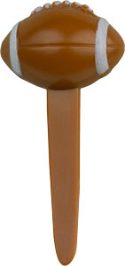 Football Cupcake Picks,  2.5" - 12,24,or 72 count