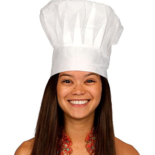 White Fabric Chef's Hat - One size Fits Most (1 Count) - Perfect For Cooking, Baking & Culinary Arts