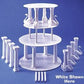 Bush Style - 4-1/2" Swan Pillars Only- Color: White  Pack: 36 pcs