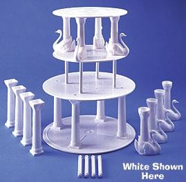 Bush Style - 4-1/2" Swan Pillars Only- Color: White  Pack: 36 pcs