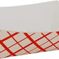 Disposable Red and White Checkered Paperboard Food Trays, Carnivals, Fairs, Festivals, and Picnics. Holds Nachos, Fries, etc. Eco Friendly, Holds .25 LB., Ct. 100 pcs