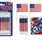 Oasis Supply, All American Bundle - 8-Pack Patriotic Birthday Candles, 6 USA! Food Flag Picks, & 4oz Red, White, & Blue Sprinkles