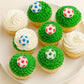 Oasis Supply Edible Soccer Ball Sugar Decorations - 12 Pack | Hand-Painted 1.25" Edible Cake & Cupcake Toppers