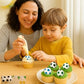 Oasis Supply Edible Soccer Ball Sugar Decorations - 12 Pack | Hand-Painted 1.25" Edible Cake & Cupcake Toppers