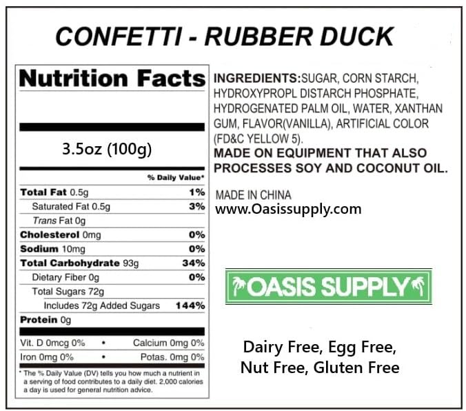 Oasis Supply Baby Shower Sprinkles & Sugar Shapes. Edible Decorations for Cakes, Cupcakes, and Cookies. Gender Reveal, Boy, Girl, and Neutral Party Baking Decorations (Rubber Ducks - Yellow)