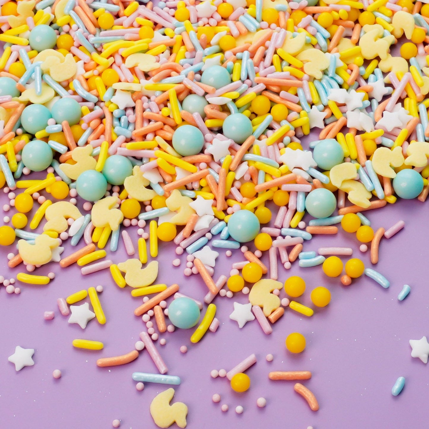 Oasis Supply Baby Shower Sprinkles & Sugar Shapes. Edible Decorations for Cakes, Cupcakes, and Cookies. Gender Reveal, Boy, Girl, and Neutral Party Baking Decorations (Ducky Mix - Assorted)