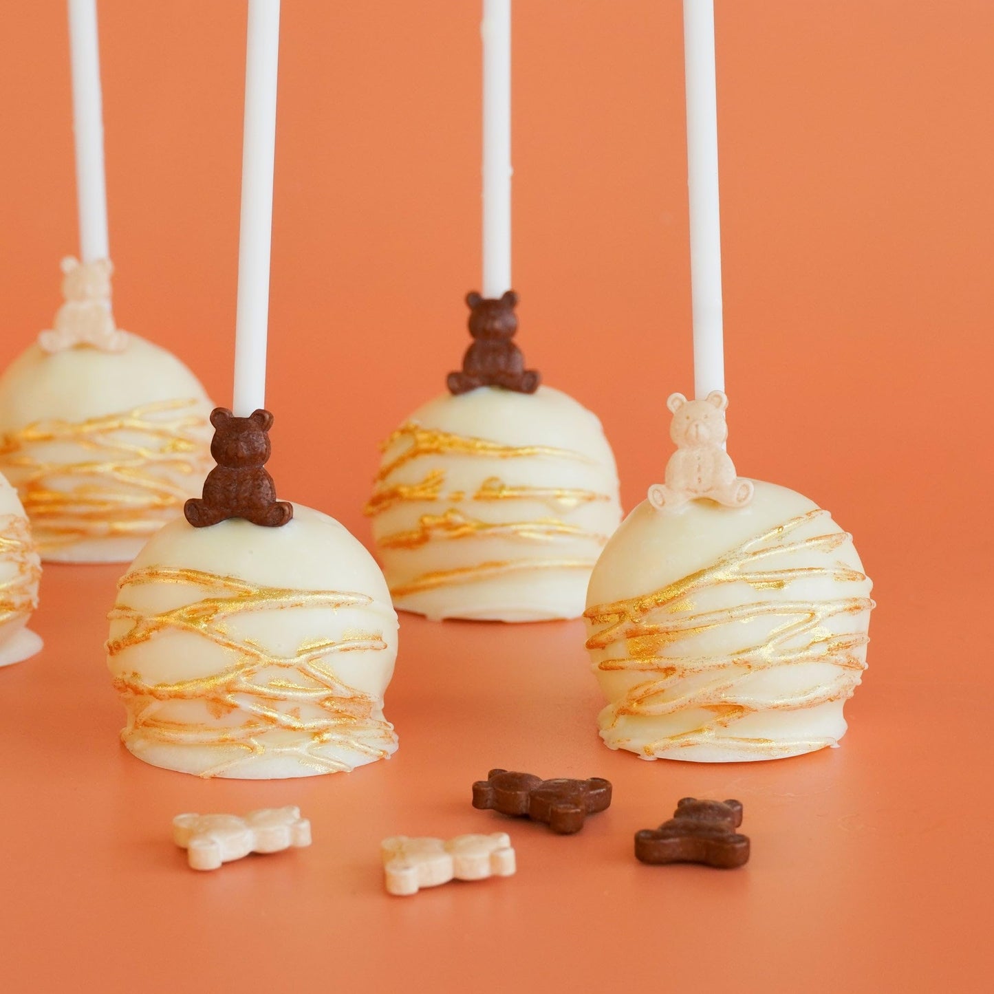 Oasis Supply Baby Shower Sprinkles & Sugar Shapes. Edible Decorations for Cakes, Cupcakes, and Cookies. Gender Reveal, Boy, Girl, and Neutral Party Baking Decorations (Teddy Bear - Brown)