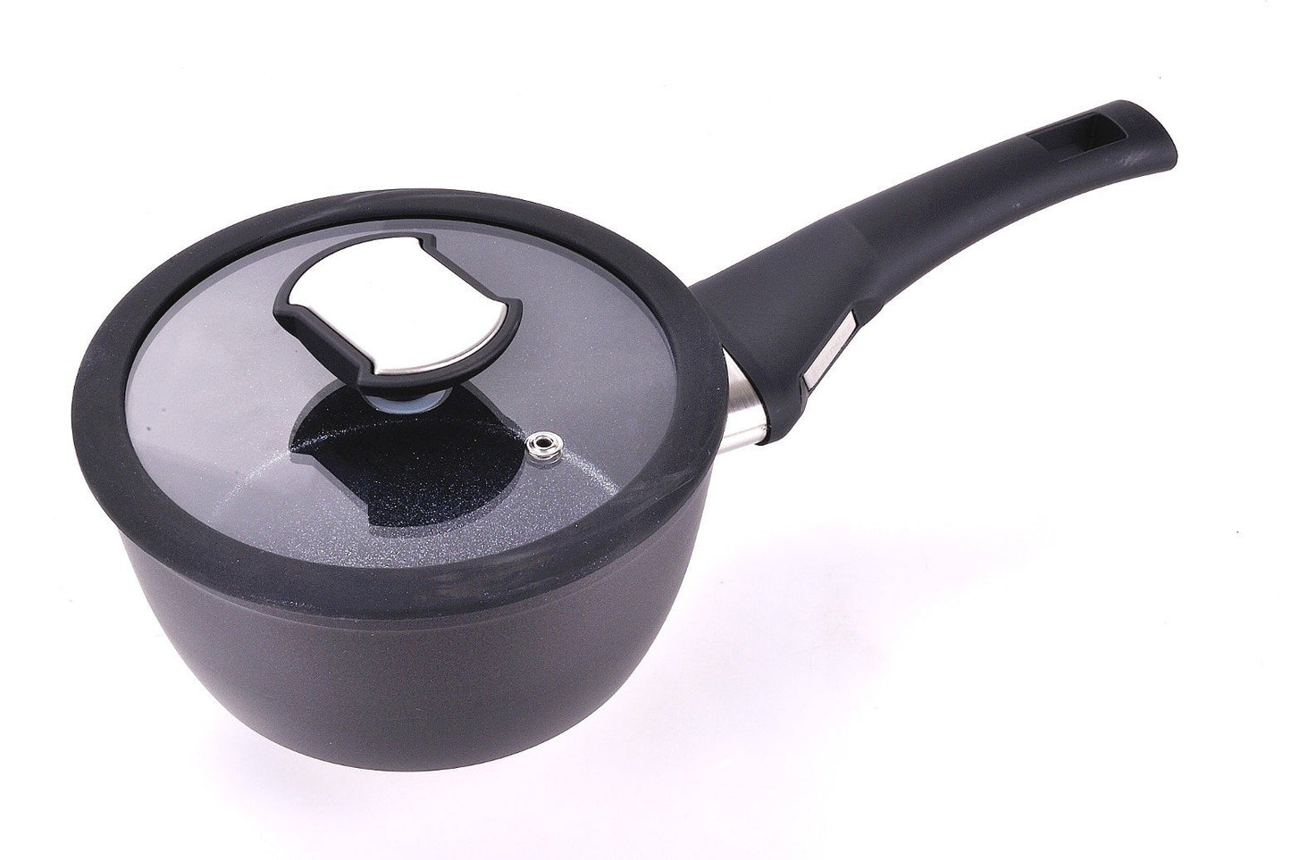 Berndes Balance Induction Enduro Stieltopf Saucepan 16 cm, xxl - chest 48-50in, Black