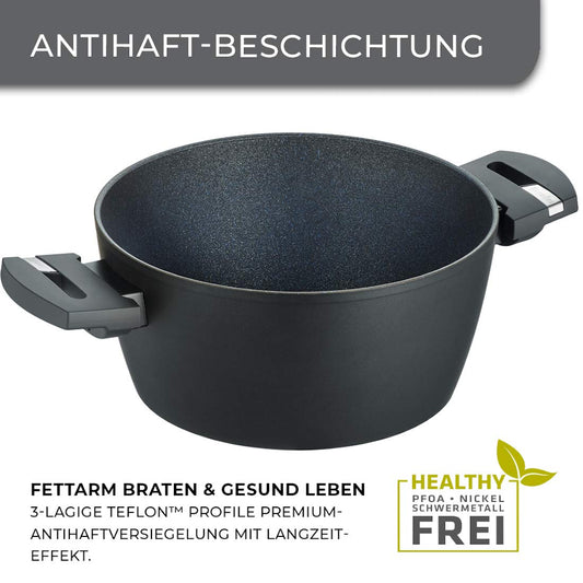 Berndes Balance Induction Enduro Kochtopf Cooking pot 20 cm, eu20, Black