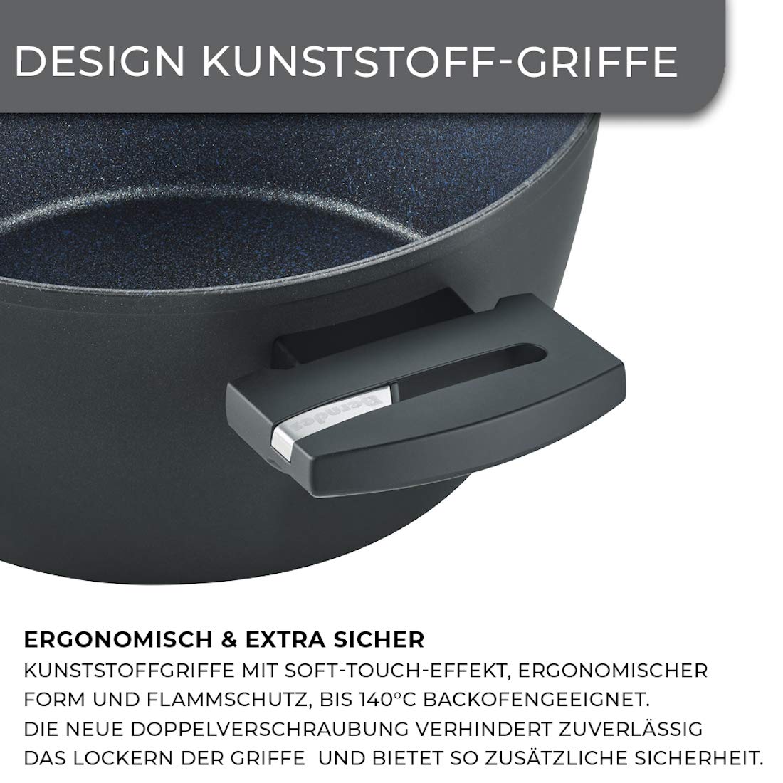 Berndes Balance Induction Enduro Kochtopf Cooking pot 20 cm, eu20, Black