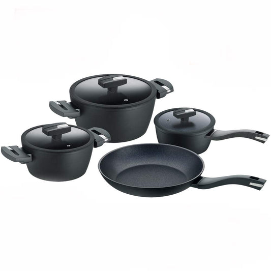 Berndes Balance Induction Enduro Cookware Set 4-Piece Aluminium Black