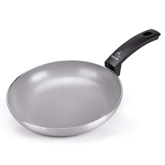 Moneta Innova Frying Pan 20 cm, Natural FineGres Coating (No PFAS), Also Suitable for Induction, 100% Made in Italy, Grey