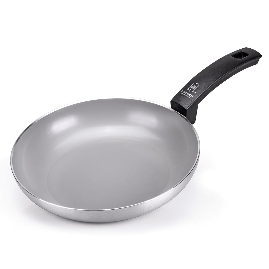 Moneta Innova Frying Pan 24 cm, Natural FineGres Coating (NO PFAS), Also Suitable for Induction, 100% Made in Italy