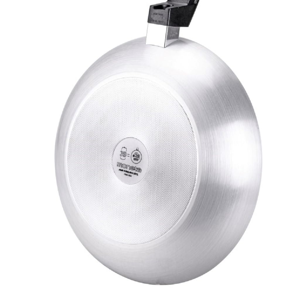 Moneta Innova Frying Pan 24 cm, Natural FineGres Coating (NO PFAS), Also Suitable for Induction, 100% Made in Italy