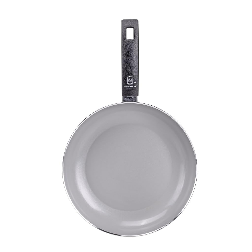 Moneta Innova Frying Pan 26 cm, Natural FineGres Coating (No PFAS), Also Suitable for Induction, 100% Made in Italy