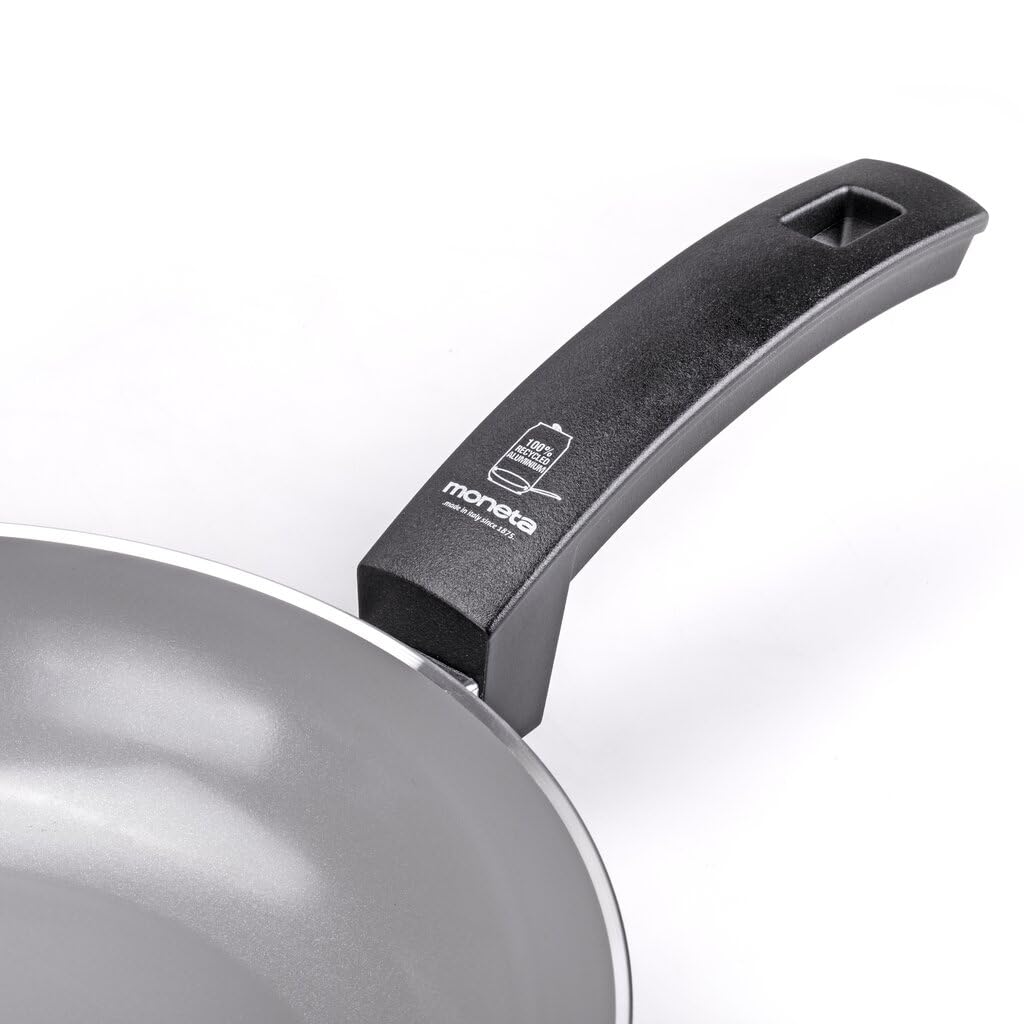 Moneta Innova Frying Pan 30 cm, Natural FineGres Coating (NO PFAS), Also Suitable for Induction, 100% Made in Italy