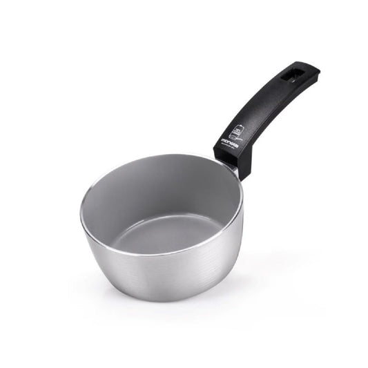 Moneta Innova Saucepan 1 m 16 cm, Natural FineGres Coating (NO PFAS), Also Suitable for Induction, 100% Made in Italy
