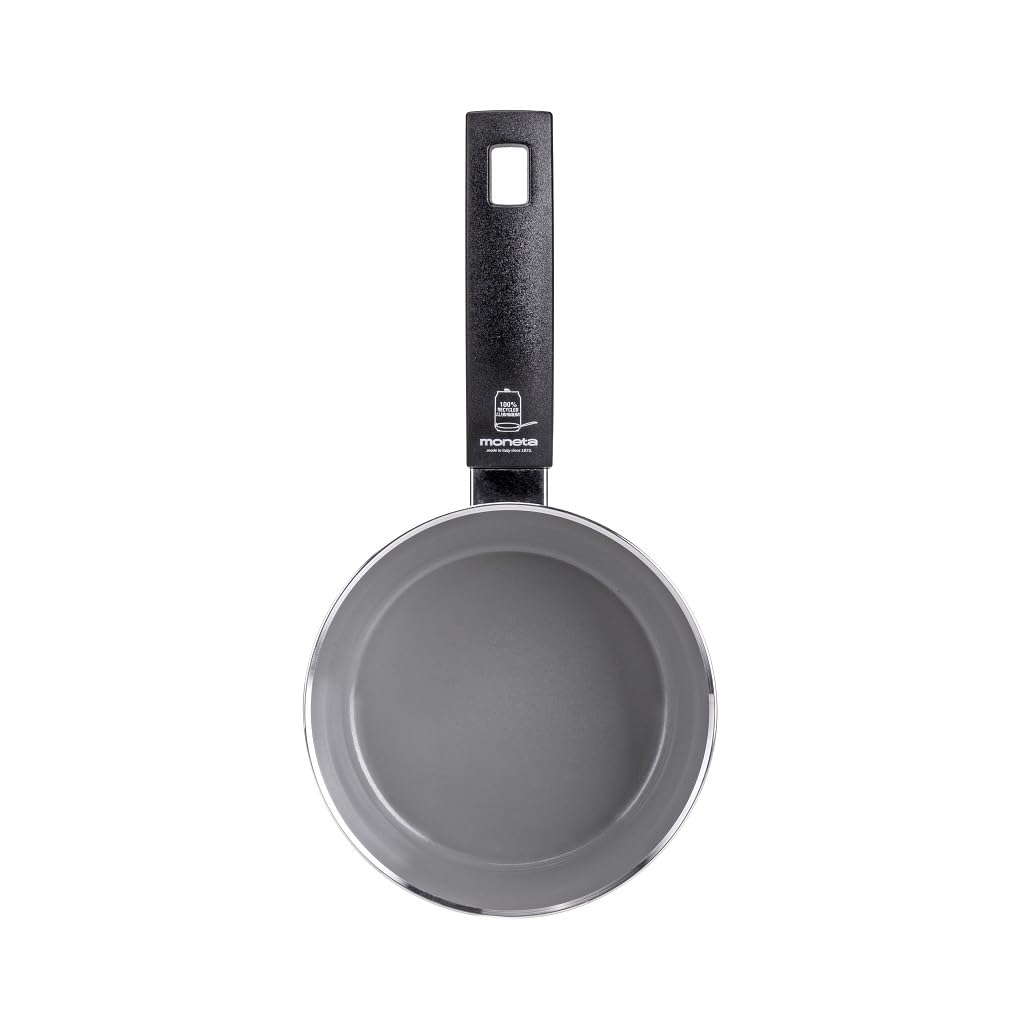 Moneta Innova Saucepan 1 m 16 cm, Natural FineGres Coating (NO PFAS), Also Suitable for Induction, 100% Made in Italy