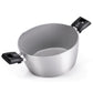 Moneta Innova Saucepan 2 m 24 cm, Natural FineGres Coating (NO PFAS), Also Suitable for Induction, 100% Made in Italy