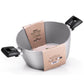 Moneta Innova Saucepan 2 m 24 cm, Natural FineGres Coating (NO PFAS), Also Suitable for Induction, 100% Made in Italy
