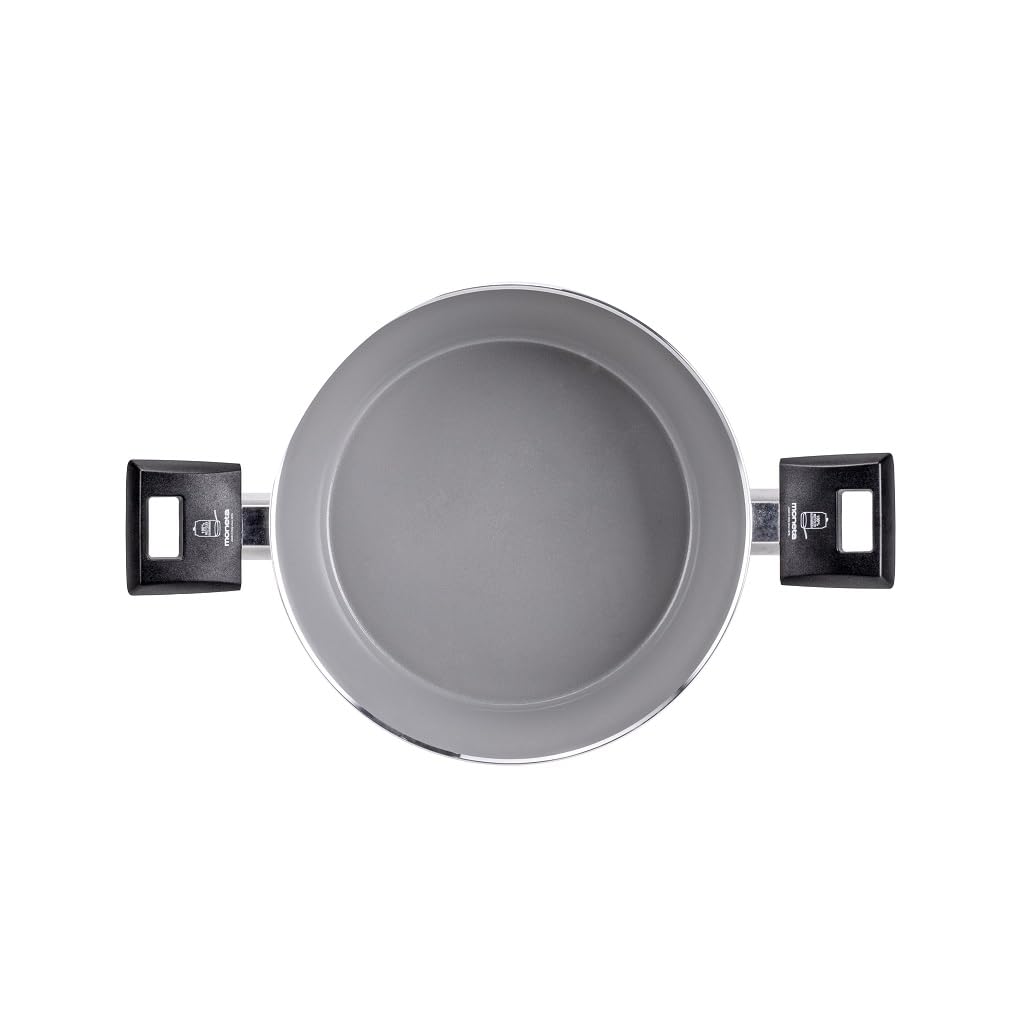 Moneta Innova Saucepan 2 m 24 cm, Natural FineGres Coating (NO PFAS), Also Suitable for Induction, 100% Made in Italy