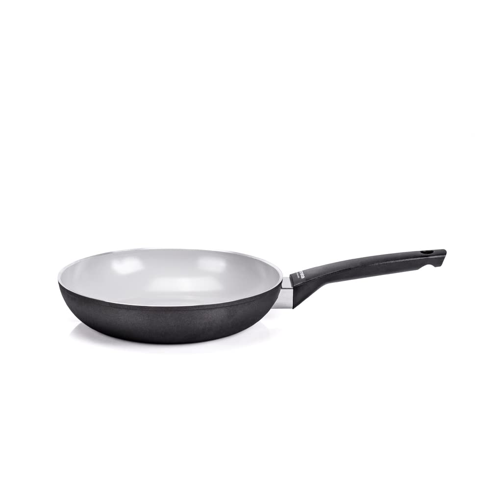 Moneta Futura Frying Pan ?24 cm, Natural FineGres Non-Stick Coating, Also Suitable for Induction Hobs, 100% Made in Italy