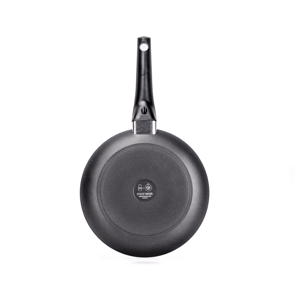 Moneta Futura Frying Pan ?24 cm, Natural FineGres Non-Stick Coating, Also Suitable for Induction Hobs, 100% Made in Italy