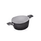 Moneta Futura Saucepan ?24 cm, Natural FineGres Non-Stick Coating, Also Suitable for Induction Hobs, 100% Made in Italy