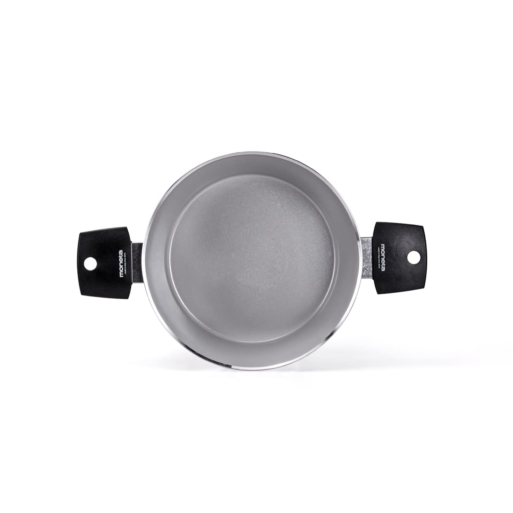 Moneta Futura Saucepan ?24 cm, Natural FineGres Non-Stick Coating, Also Suitable for Induction Hobs, 100% Made in Italy